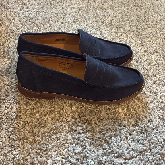 Hush Puppies Navy Loafers - Picture 4 of 5
